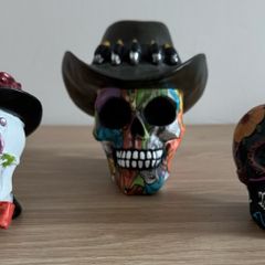 SKULLS - Decorative set of 3 inspired by Dia de los Muertos)