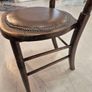 Small Antique beechwood walnut stained  small bistro chair circa 1910 Image 3