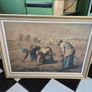 Large Retro Vintage Mid Century large original framed Print on board  of The Gleaners by Jean-Francois Millet Image 5