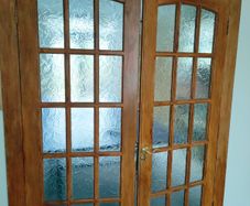 Internal double door and two single doors