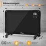 Glass Convector Glass Heater 2000 W App WiFi Electric Heater with Remote Control Convector Heating Radiator Touch & LCD Display Electric Radiator Standing or Wall Unit Image 5