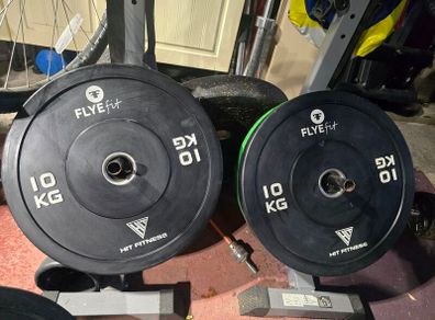 hit fitness 10kg bumper plate pair