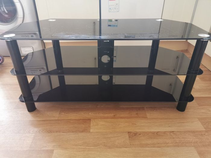 Black TV stand