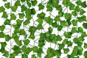 24 Pack Fake Ivy Vines 168 Feet Artificial Ivy Garland for Room Decor Fake Plants Green Hanging Vines Greenery for Bedroom Wall Home Office Party Wedding Decor