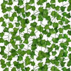 24 Pack Fake Ivy Vines 168 Feet Artificial Ivy Garland for Room Decor Fake Plants Green Hanging Vines Greenery for Bedroom Wall Home Office Party Wedding Decor