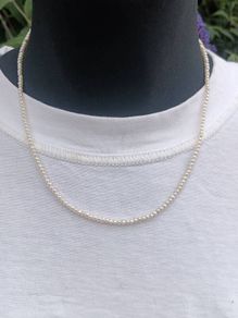 Suarti Branded Baroque Pearl Necklace on Sterling Silver Closures