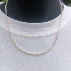 Suarti Branded Baroque Pearl Necklace on Sterling Silver Closures