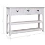 Sideboard Antique White 115x30x76 cm Wood Image 7