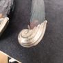 Fabulous Antique Carving Fork & Knife Sharpener Sterling Silver Antler Handles Image 6