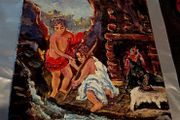 Antique oil painting on blind frame