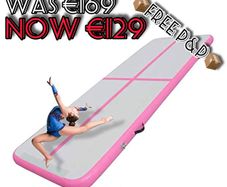 NEW SALE | Air Gymnastics Track Tumbling Mat/Inflatable Gymnastics Tumble Track Gym Mat for Home Use/Training/Cheerleading/Yoga/Water Fun