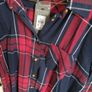 BNWT Ladies Burgandy Check Shirt Image 5