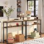 Console Table, Hallway Table with Adjustable Shelves, Slim Sofa Table, 2-tier Side Table with Storage Shelf, for Living Room, Office, Industrial, Sturdy, Rustic Brown (FREE POSTAGE) Image 2