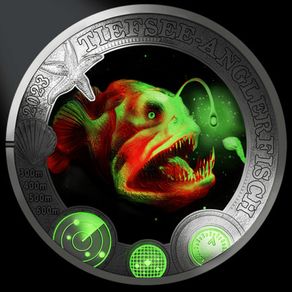 Austria 3 Euro Coin 2023 - Deep -Sea Anglerfish. Sea Worlds Series.( In Capsule). Uncirculated.