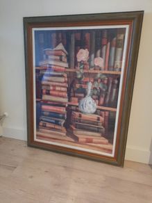 Print , wooden frame and glass