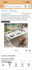 Large White Desk new