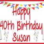 40th Birthday Party Banner Poster Image 5
