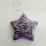 Lilac sequin star decoration Image 3
