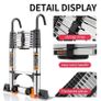 Stainless Steel Thickened High-Strength Loft Ladder, step ladder with Stabilizer Bar and Detachable Hooks, Multi Purpose Extendable Portable Folding Ladders Image 2