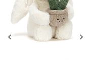 New JELLYCAT Cream Bunny With Plant