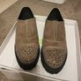 shoes Bnwt size 40 suede slip on flats with embellished toe mink suede effect Carolina boix brand Image 9