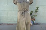 Khaki green shirt dress. Size 12/14