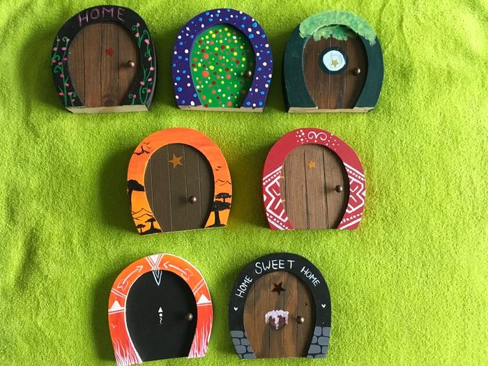 Fairy doors hand made.