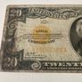 USA 1928 20 Dollars Gold Certificate Image 2