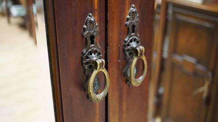 Edwardian Inlaid Mahogany Double Wardrobe
