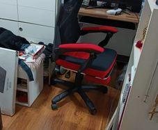 Ergonomic Office Chair Recliner w/footrest Red