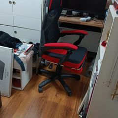 Ergonomic Office Chair Recliner w/footrest Red