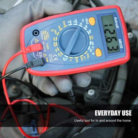 Digital Multimeter Voltmeter Ohmmeter Ammeter Multi Tester Meter with Backlit LCD Electronic Test Meter Measures Voltage, Current, Resistance; Tests Continuity, Diode