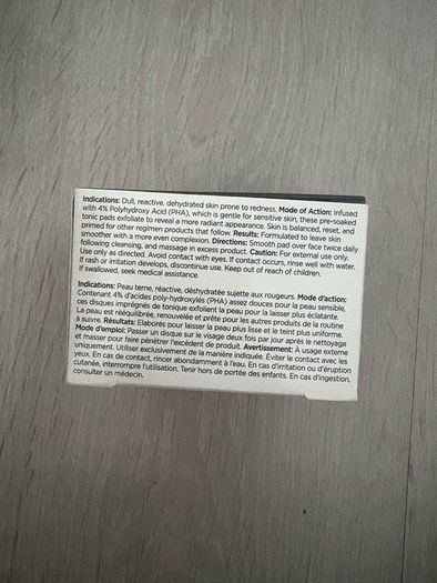 Neostrata hydrating and replenishment - PHA renewal pads
