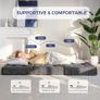 Folding Mattress Double, Comfy Corduroy Foldable Mattress with 15cm Thicken Foam, Tri-Fold Floor Futon Sofa Bed for Guest, 135x190cm Image 5