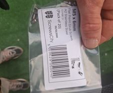 M5x 6mm flat point grub screws A2 stainless steel pack 20