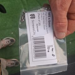 M5x 6mm flat point grub screws A2 stainless steel pack 20