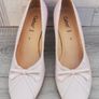 New Gabor fashion ladies bowed ballerina leather high heel shoes baby pink UK7.. EUR 40 Image 5