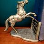 Vintage brass horse bookends Image 2
