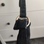 Monsoon Black 100% Real Suede Crossbody Bag Image 7