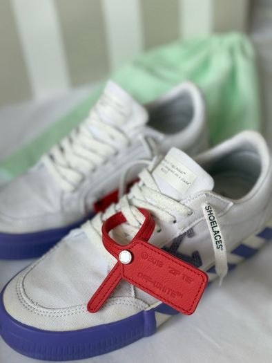 Off-White/White & Purple Sneakers