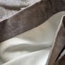 Premium Grey Herringbone Eyelet Blackout Curtains Pair 90" x 90" (226cm) Image 3