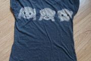 Three wise monkeys- Grey Top  Size 8