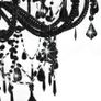 Chandelier with Beads Black 12 x E14 Bulbs Image 4