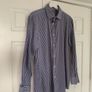 Howick Mens Navy & White Stripe Long Sleeve Shirt Image 3