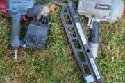 nail guns and 2 hose reels