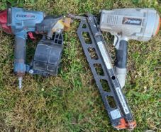 nail guns and 2 hose reels