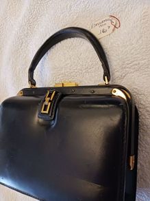 1950s Fernande Desgranges,Paris,Navy Blue Handbag