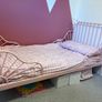 IKEA Pink Minnen Extendable Kids Bed and Mattress Image 2