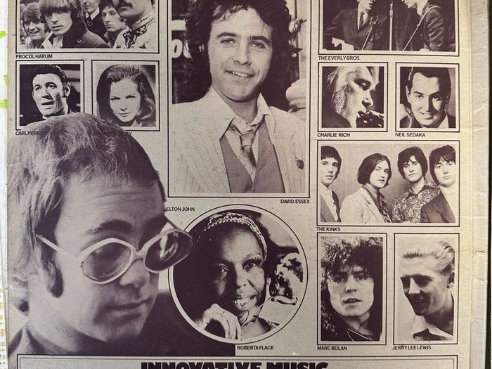 4 record box set. 75 million sellers in vg+ condition. Elton John Otis redding T rex David Essex the Riggs plus many more. See pictures