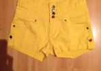 Yellow high waisted hot pants